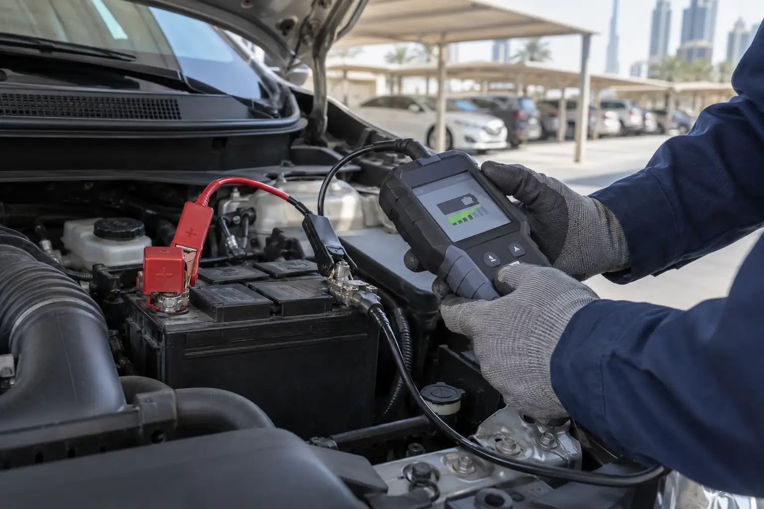 Battery tested alongside