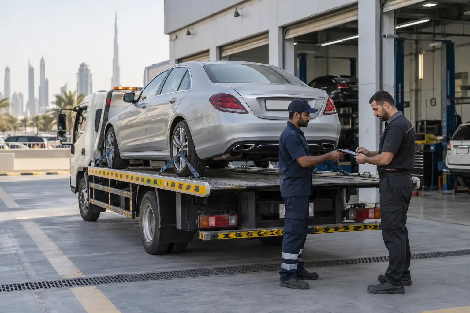 Towed to your garage