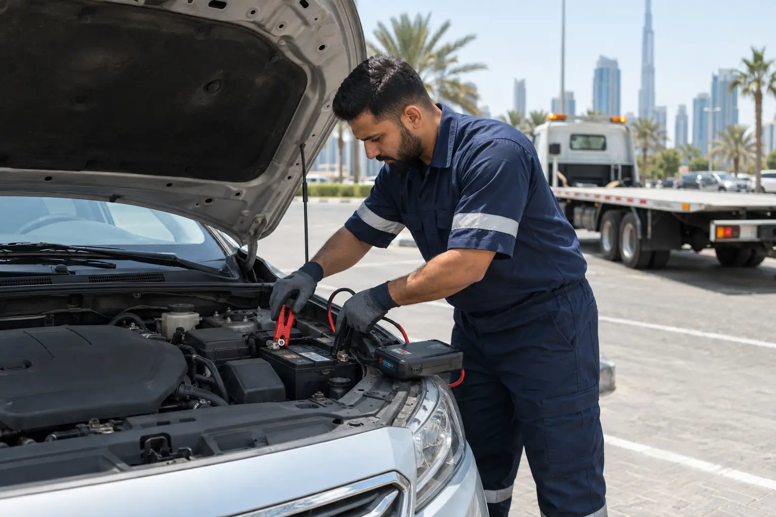 Roadside help before towing