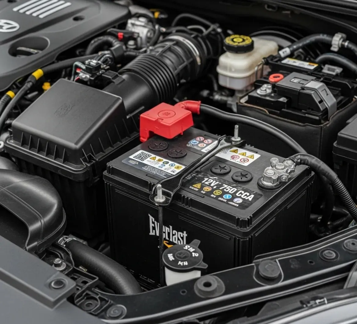 Why drivers call us Battery with a red cover fitted in the engine bay