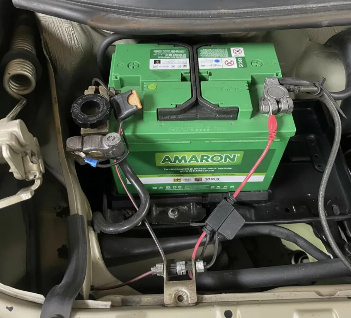 Why drivers call us Green Amaron battery connected in a car