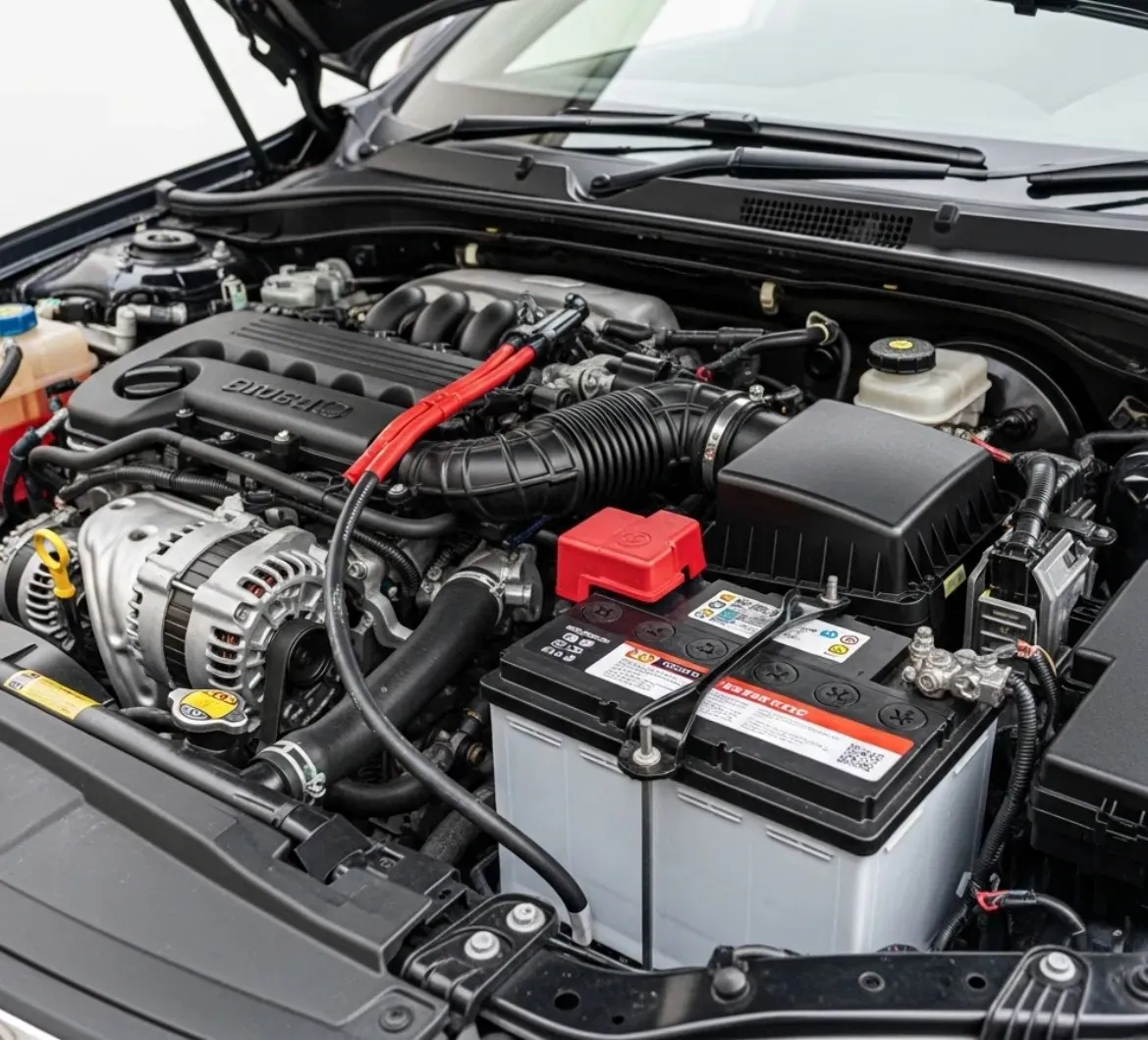 Why drivers call us Battery in the engine bay beside the alternator