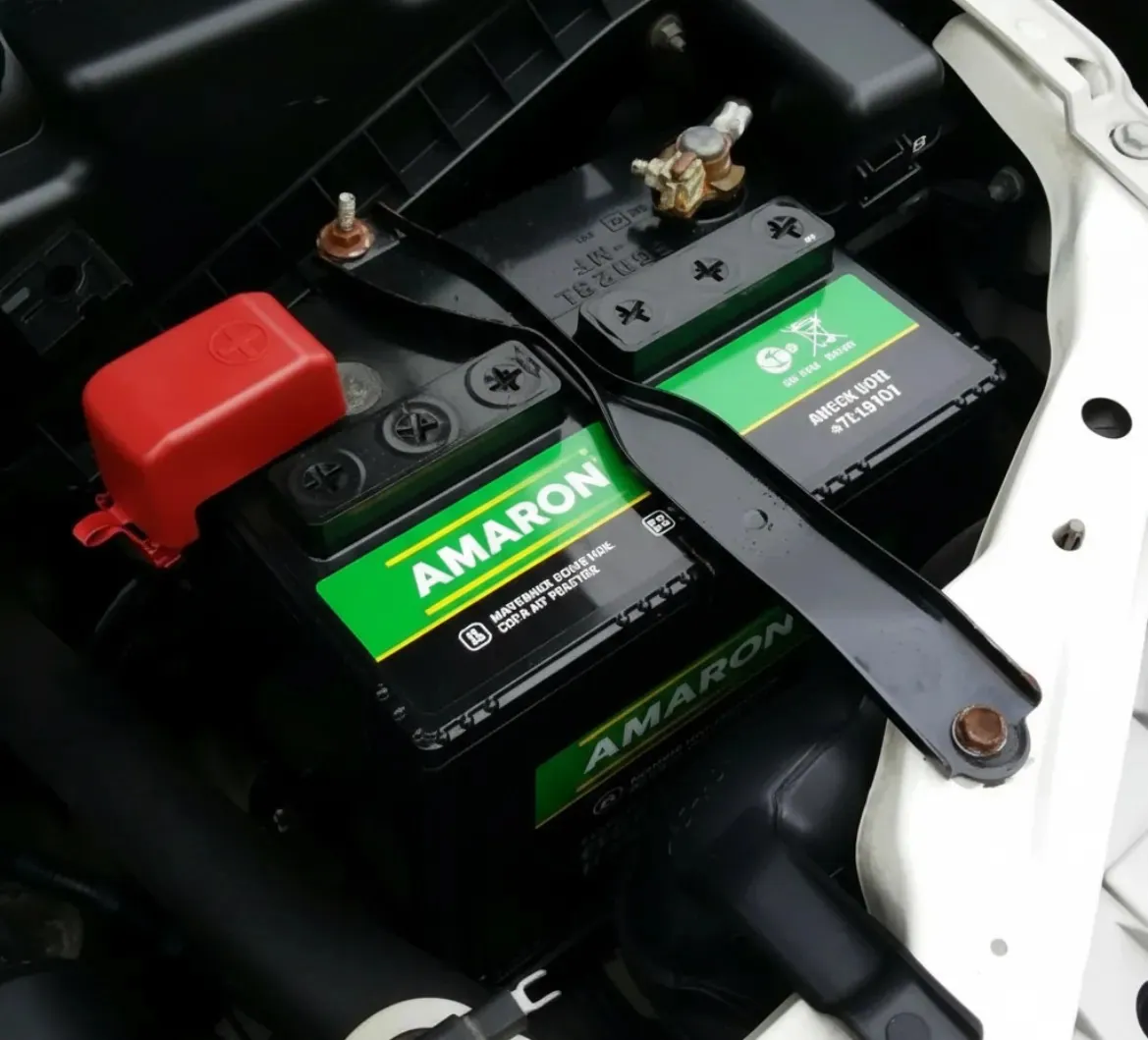 Amaron battery fitted in the engine bay