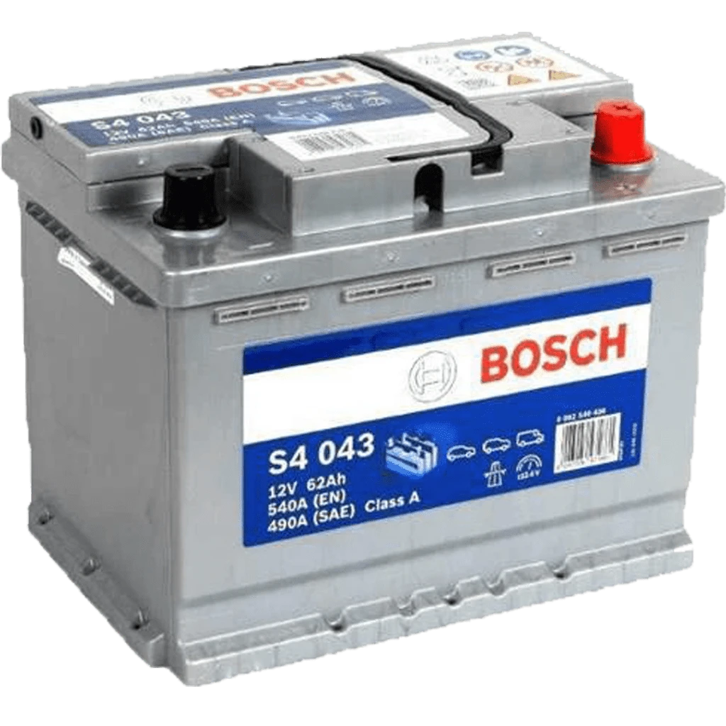 Bosch S4 043 car battery, 12V 62Ah