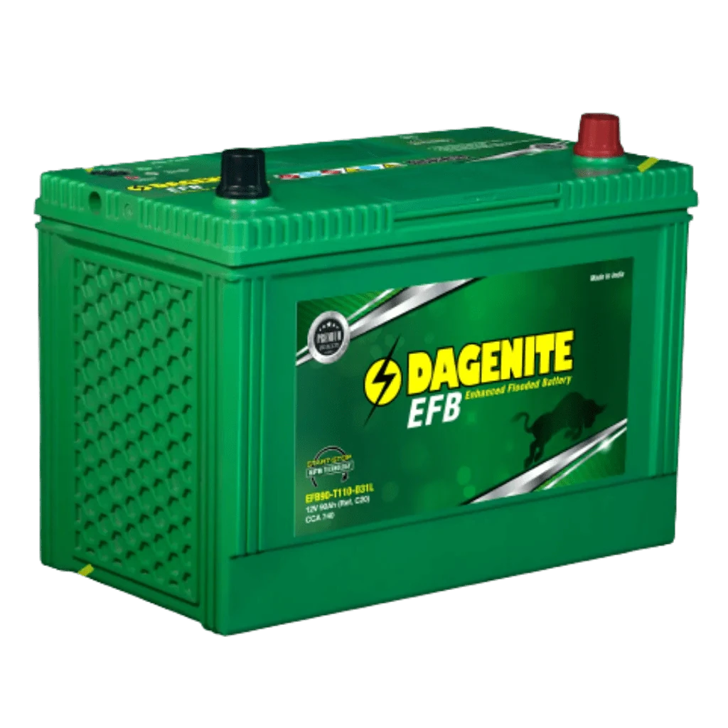 One of the case types Dagenite EFB car battery