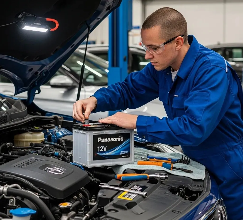 What you get when you book Technician fitting a Panasonic battery