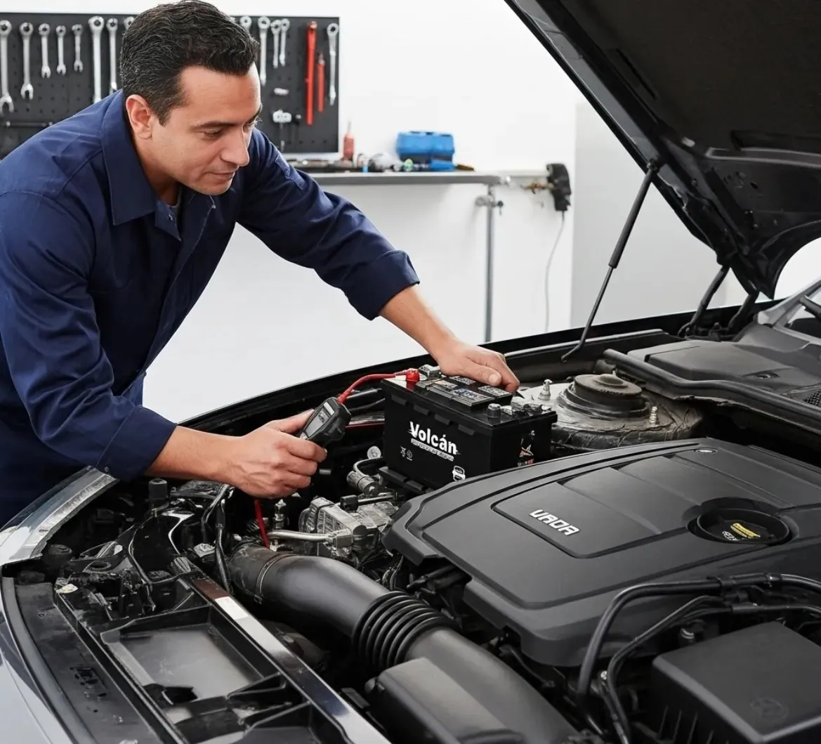 Clues worth checking Technician checking the battery in an engine bay